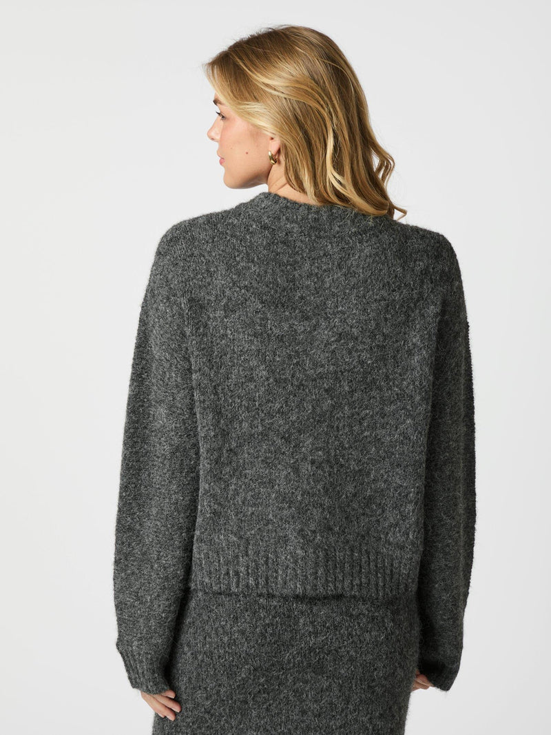 Neo Noir Taura Fluffy Knit Cardigan 165103 Col.132