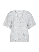 Neo noir Bluse Odet Embroidery 165172 Hvid