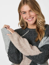 Neo Noir Inga Check Fluff Knit Blouse Col. 132