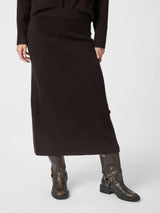 Neo Noir Hynne Knit Skirt 165392 Col. Dark Brown