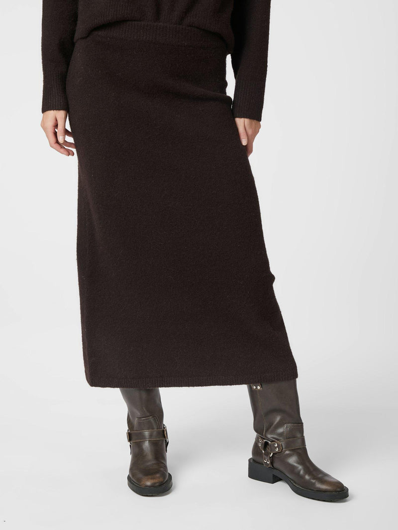 Neo Noir Hynne Knit Skirt 165392 Col. Dark Brown