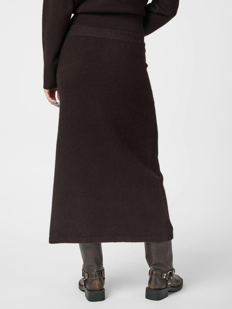 Neo Noir Hynne Knit Skirt 165392 Col. Dark Brown