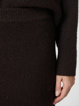 Neo Noir Hynne Knit Skirt 165392 Col. Dark Brown