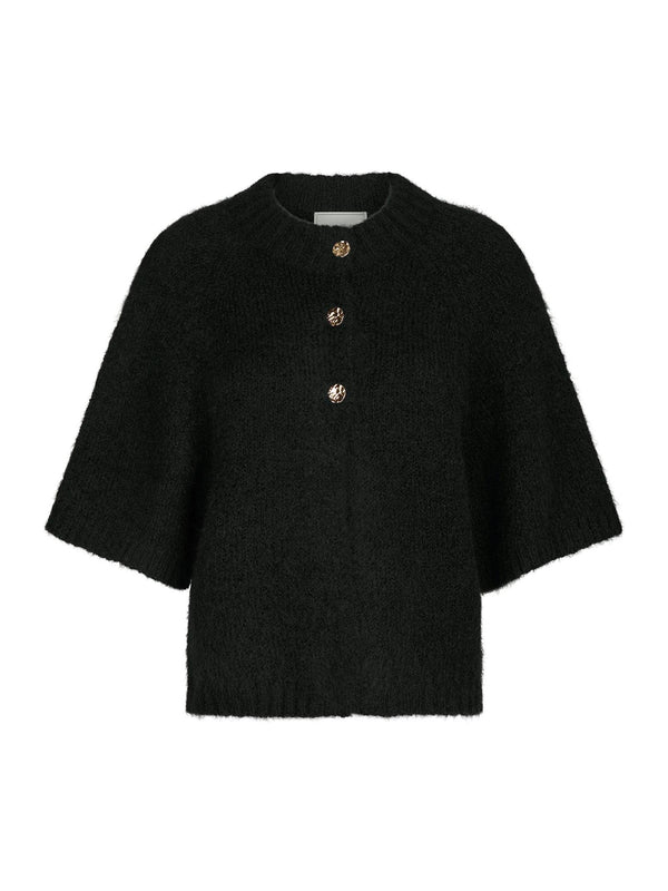 Neo Noir Benuta Fluffy knit Cardigan 165816 Col. Black