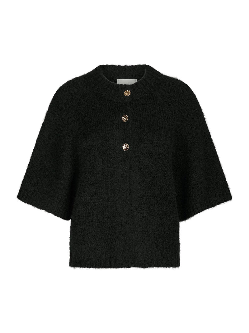 Neo Noir Benuta Fluffy knit Cardigan 165816 Col. Black