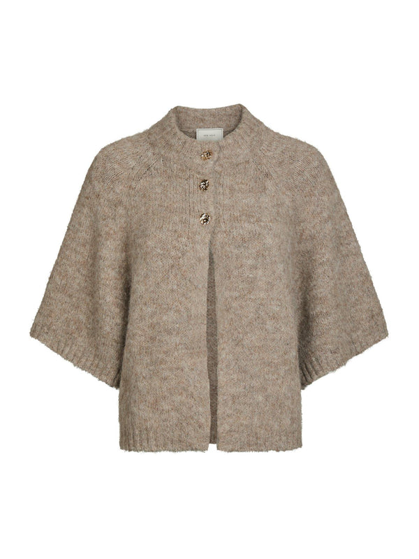 Neo Noir Benuta Fluffy Knit Cardigan 165816 Col. Beige Melange 976