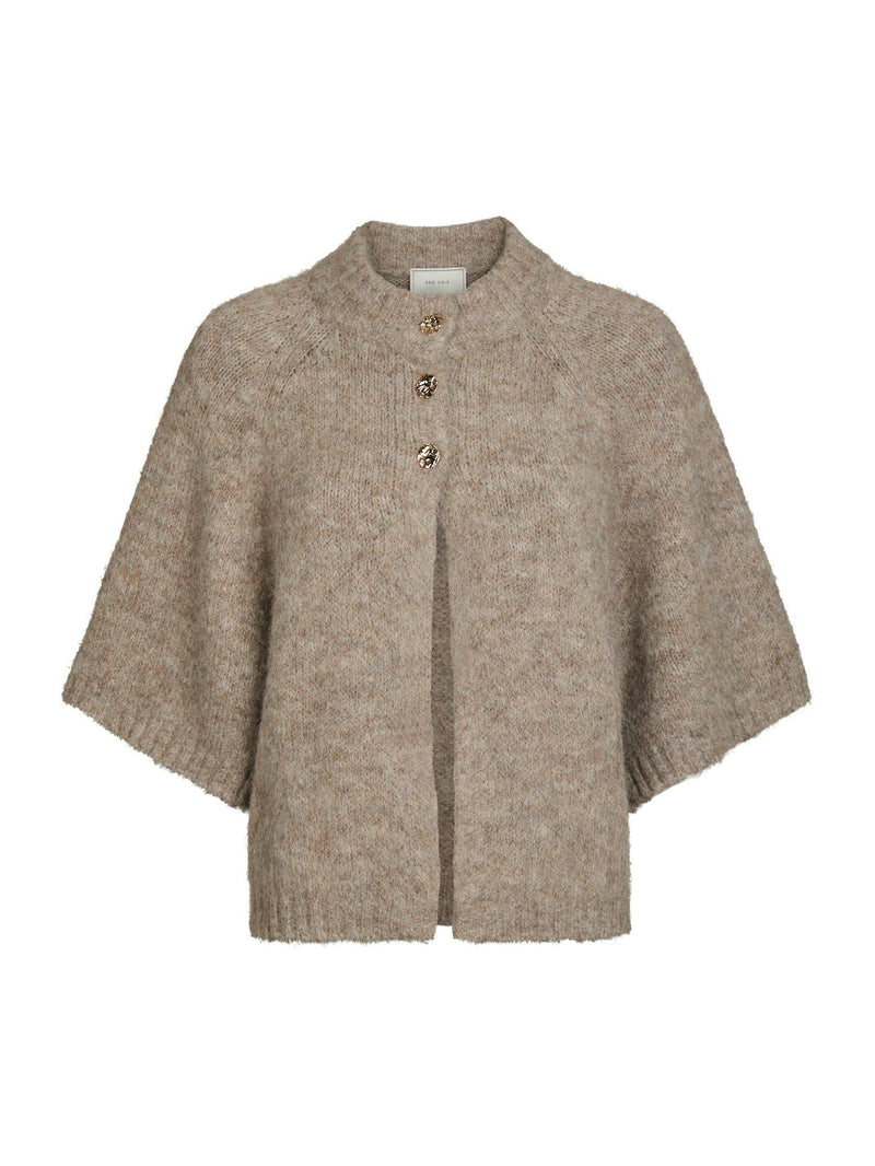 Neo Noir Benuta Fluffy Knit Cardigan 165816 Col. Beige Melange 976