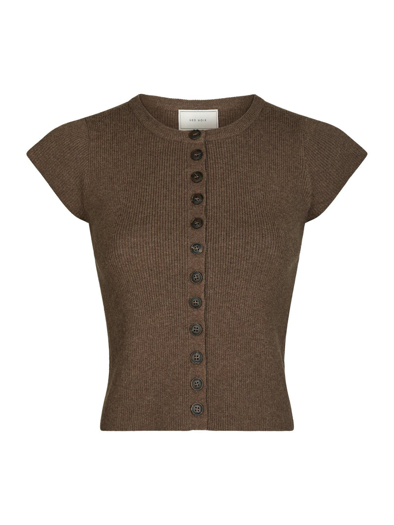 Neo Noir Todda Knit Tee 165831 Col. Brown Melange