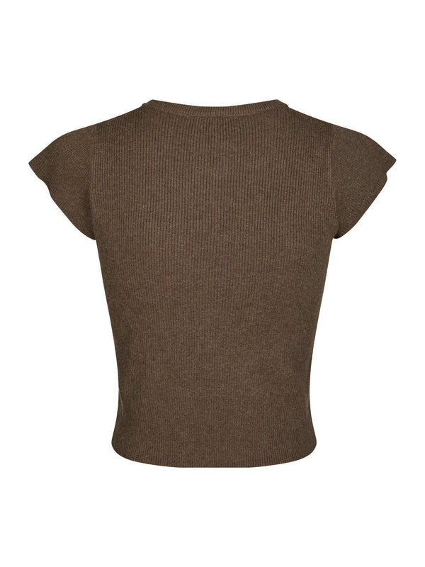 Neo Noir Todda Knit Tee 165831 Col. Brown Melange