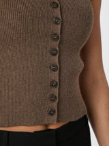 Neo Noir Todda Knit Tee 165831 Col. Brown Melange