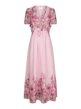 Neo Noir Serna Flower Print Dress new cols 166177 Col. Light Pink