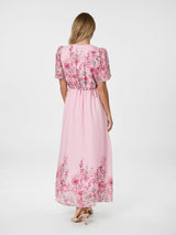 Neo Noir Serna Flower Print Dress new cols 166177 Col. Light Pink