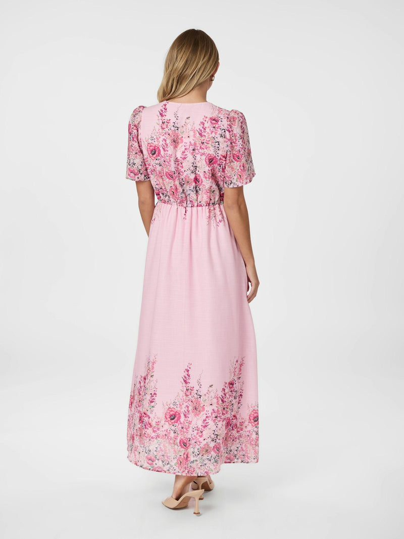 Neo Noir Serna Flower Print Dress new cols 166177 Col. Light Pink