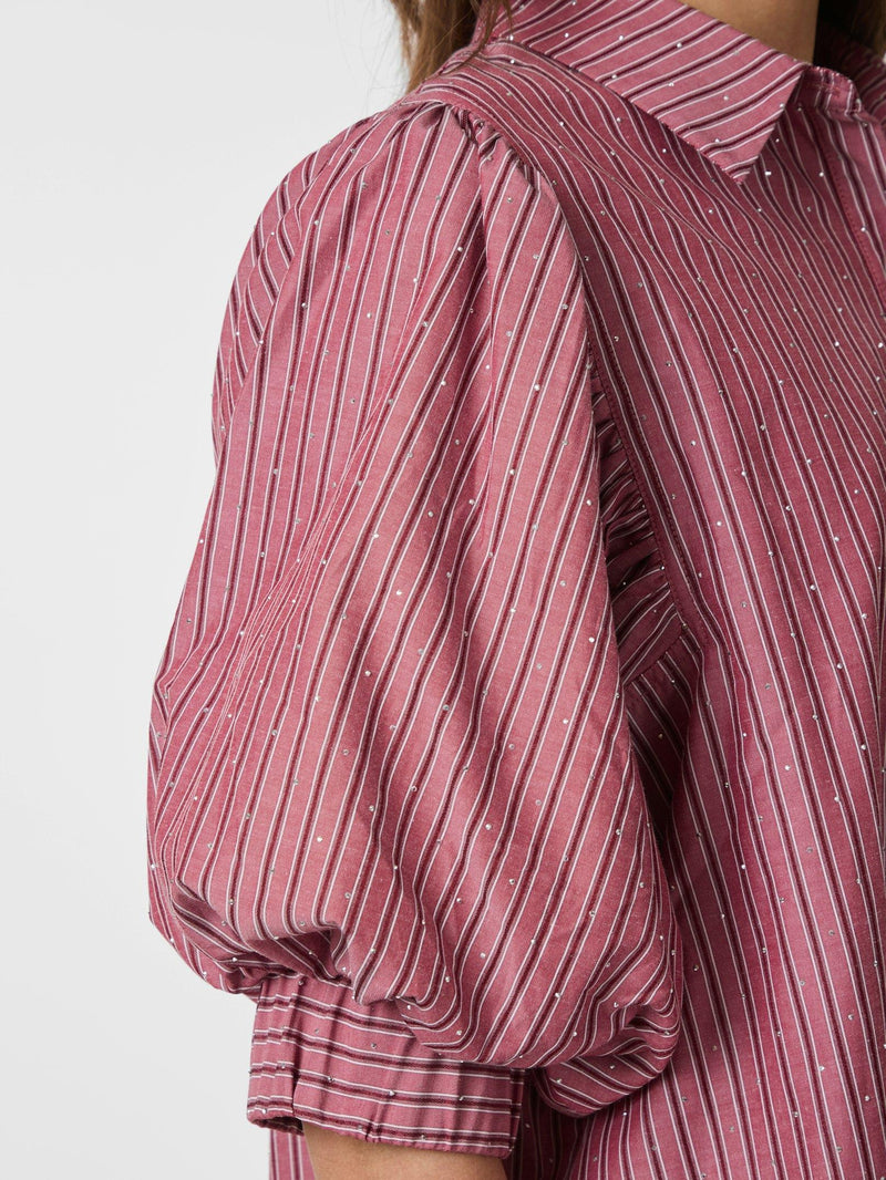 Neo Noir Etta Soft Stripe Stone Shirt 166416 Col: 393