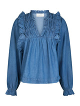 Neo Noir Janis Denim Blouse 166664 Col. Blue
