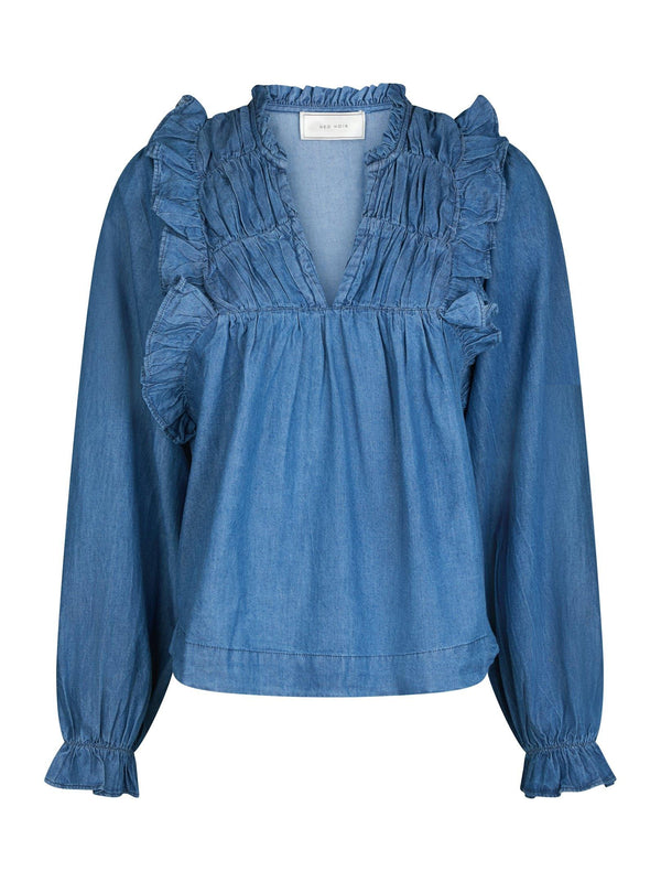 Neo Noir Janis Denim Blouse 166664 Col. Blue