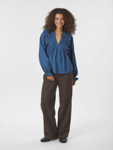 Neo Noir Janis Denim Blouse 166664 Col. Blue