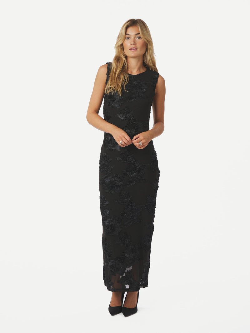 Neo Noir Tiranna Big Flower Mesh Dress Col. 100