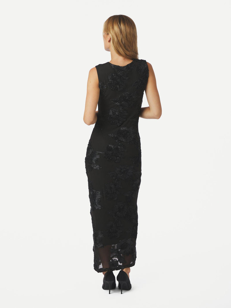 Neo Noir Tiranna Big Flower Mesh Dress Col. 100