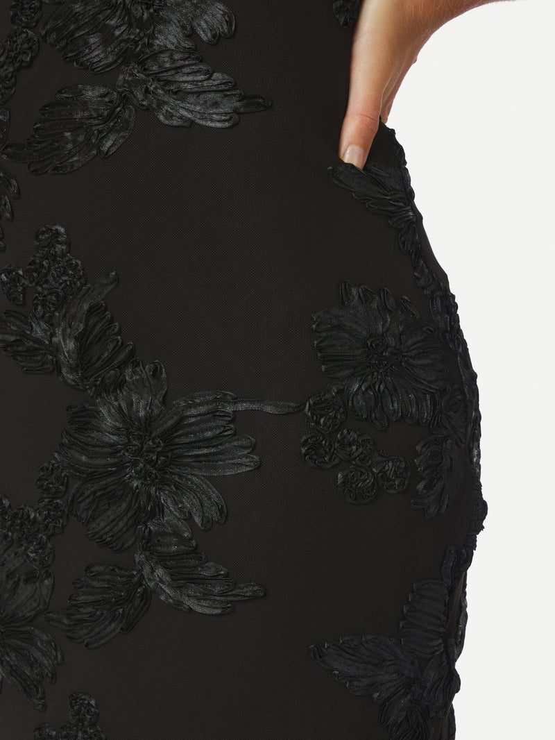 Neo Noir Tiranna Big Flower Mesh Dress Col. 100