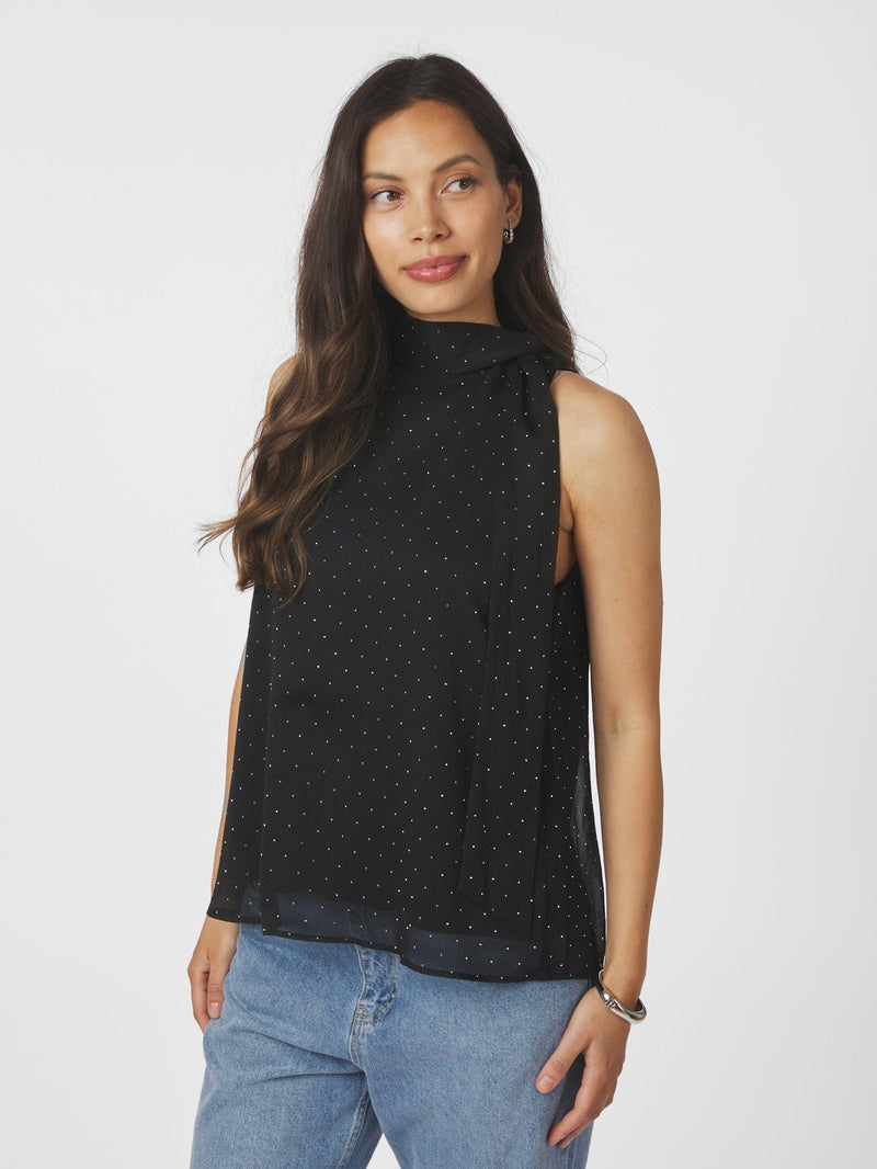 Neo Noir Lorelei Bedazzled Top 166983 Col. Black