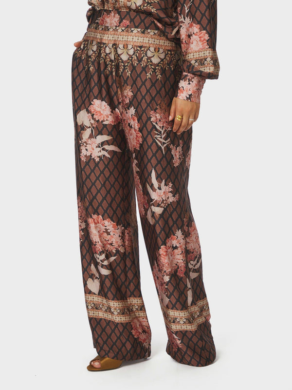 Neo Noir Lunet Botanical Border Pants 167030 Col. Black