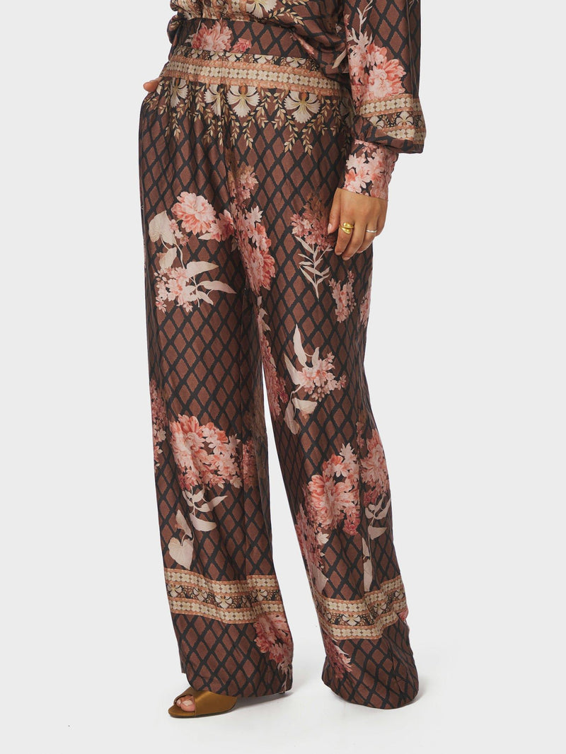 Neo Noir Lunet Botanical Border Pants 167030 Col. Black