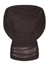 Neo Noir Cottuna Drapy Mesh Top 167205 Col. Brown