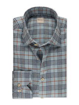 Stenstrøms skjorte flannel 612711-9040 lyseblå