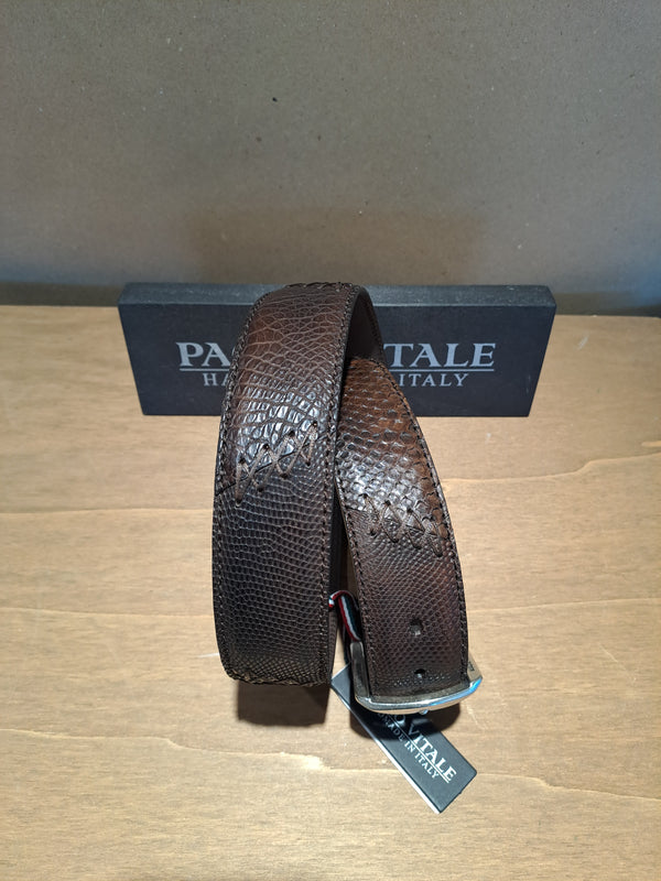 Paolo Vitale bælte Croco/python/varan brun