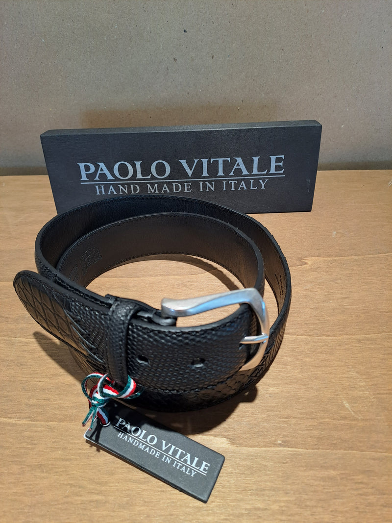 Paolo Vitale bælte croco/python/varan sort