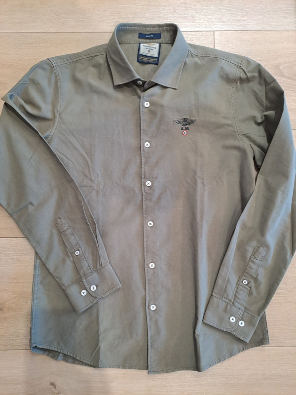 Aeronautica skjorte oxford CA1266 army