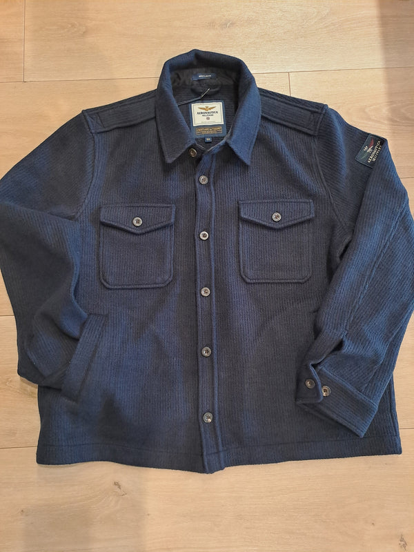 Aeronautica strikjakke AC027 navy