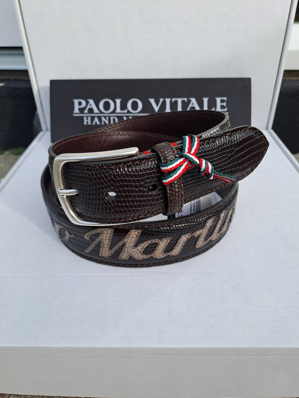 Paolo Vitale bælte ESPRESSO MARTINI brun