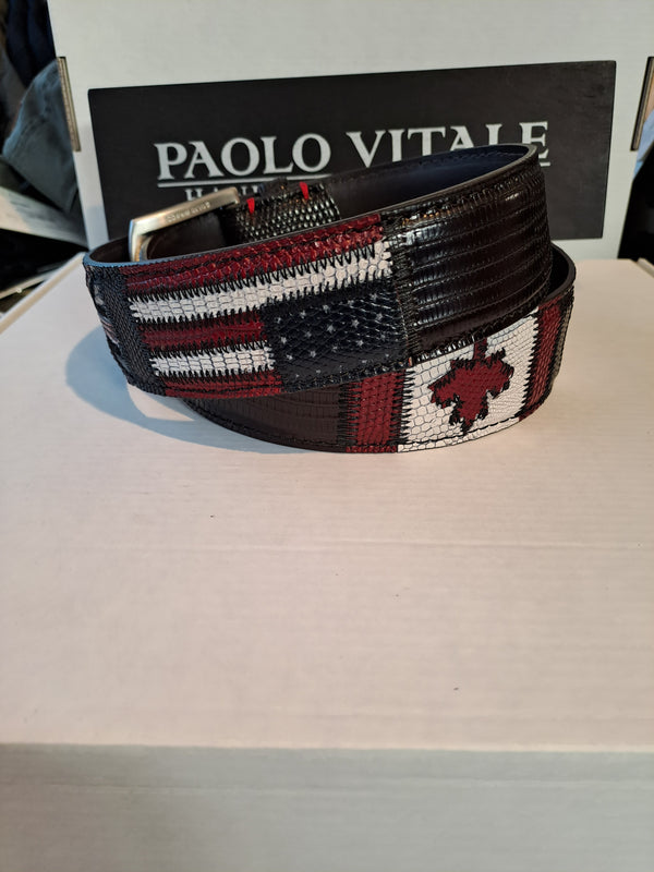 Paolo Vitale bælte FLAG 132J722 brun varan