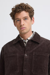 Casual Friday overshirt fløjl 20506480 brun