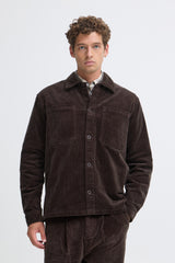 Casual Friday overshirt fløjl 20506480 brun