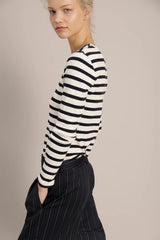 Munthe t-shirt Jote off/navy strib