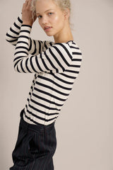 Munthe t-shirt Jote off/navy strib