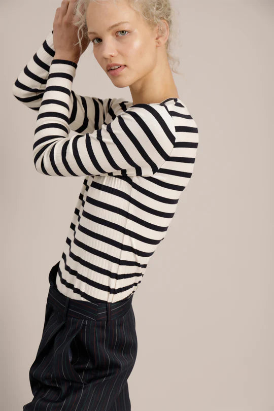 Munthe t-shirt Jote off/navy strib