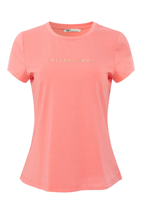 PBO T-shirt Philosopher Coral 318