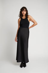 Munthe satin nederdel Bardot sort