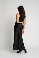 Munthe satin nederdel Bardot sort