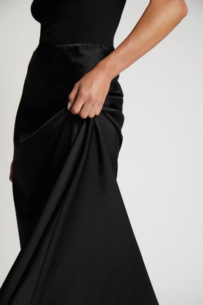 Munthe satin nederdel Bardot sort
