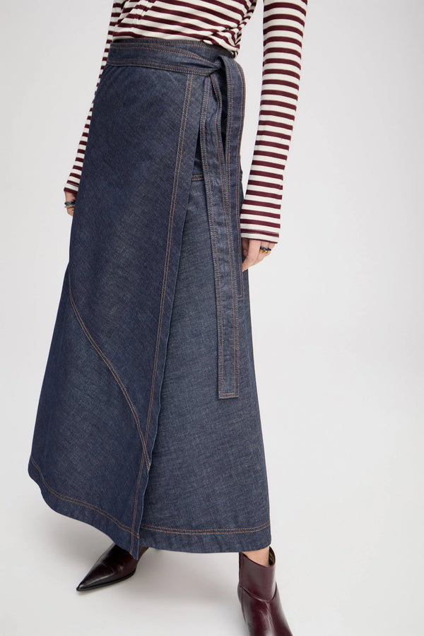 Munthe Landrea Nederdel 253-1220-25307 Col. Indigo