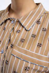 Munthe Vintage Skjorte 263-1532-26327 Col. Nature