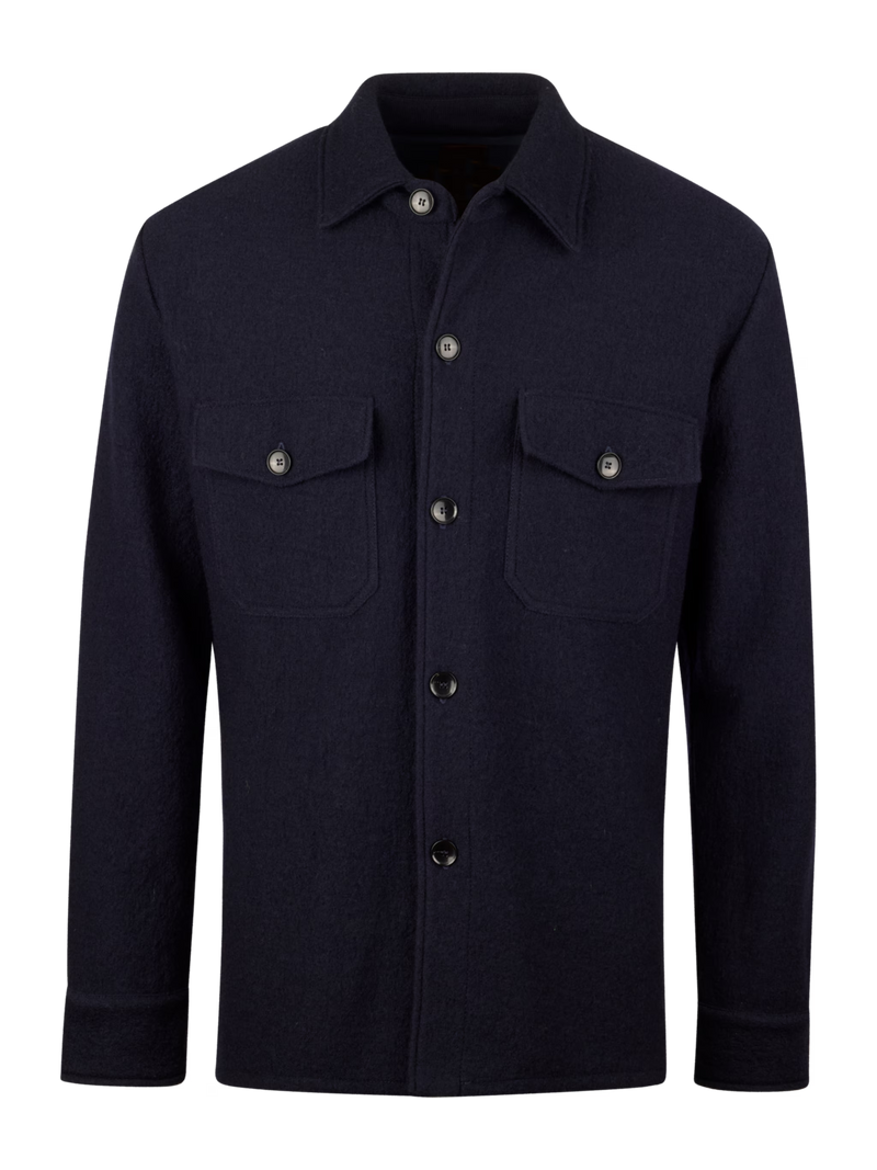 Stenstrøms overshirt knit 420309-2200 navy