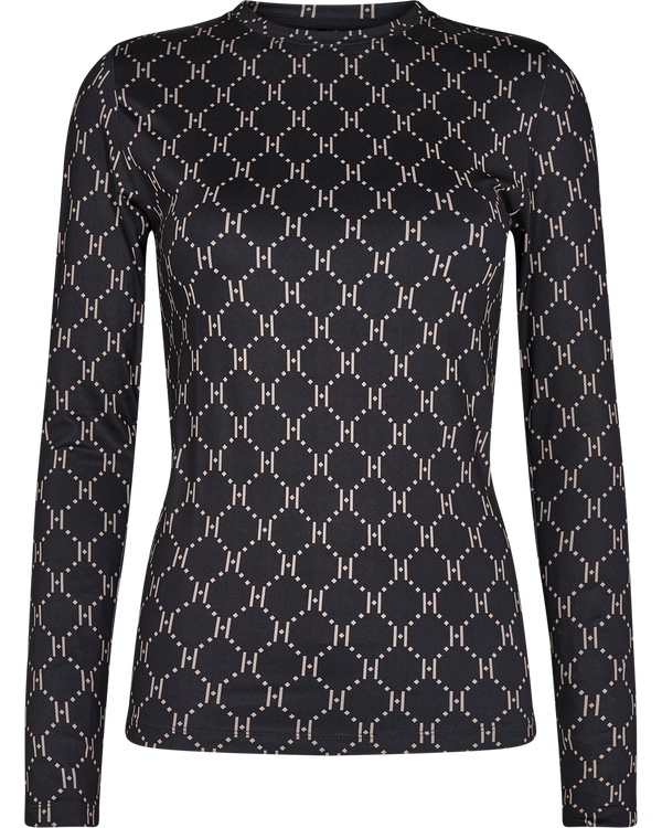 Hype The Detail Printed Bluse Sort 20014-1