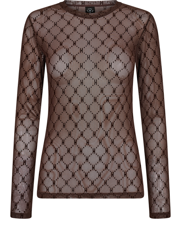 Hype The Detail Mesh Bluse Brun 30089