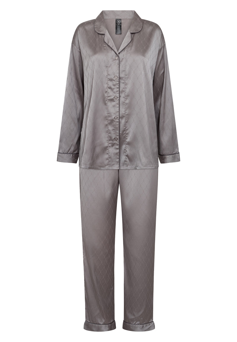 Hype The Detail Satin Pyjamas 3-800-43-8 Col. Grå